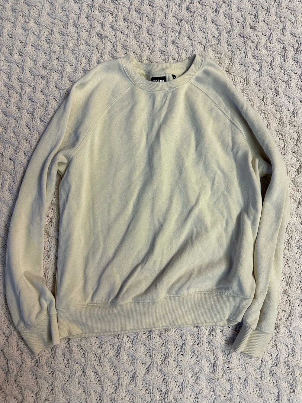 Prana Crewneck Sweatshirt in Pale Cream